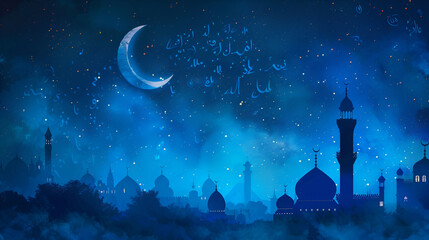 Celebrate the Sacred Journey: Hajj Pictures and Ramadan Kareem Greetings - obrazy, fototapety, plakaty