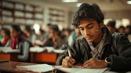 Indian students working on PC