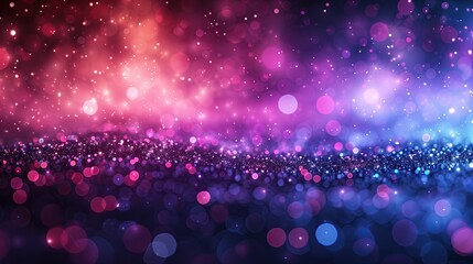 Abstract background with purple, pink and red lights. sparkling the background blurs into soft bokeh. There is a soft, light passing through. - obrazy, fototapety, plakaty