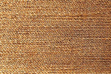 Background, texture rug, mat made of natural jute rope