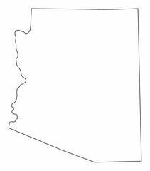 Arizona State outline map - obrazy, fototapety, plakaty