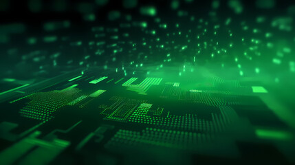 Green abstract technology background