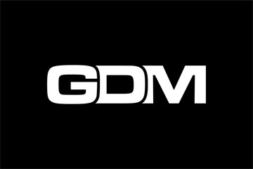 GDM creative letter logo design vector icon illustration