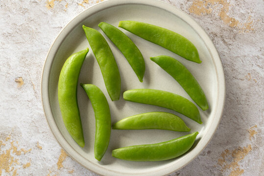 Snap Pea Pods on a Plate