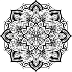 Coloring page floral pattern