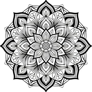 Coloring page floral pattern