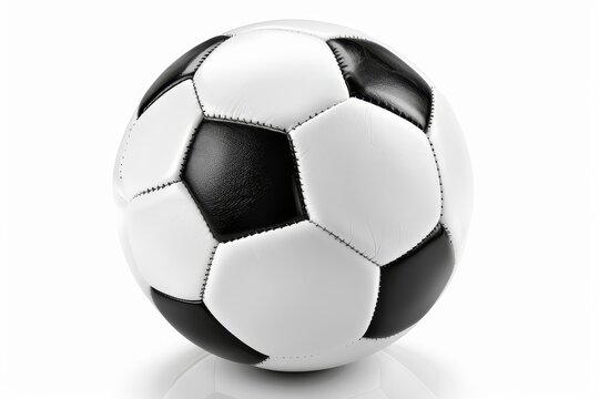 A white and black soccer ball