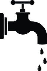 Tap Water Faucet Icon Vector Logo Template Illustration Design. Vector EPS 10.