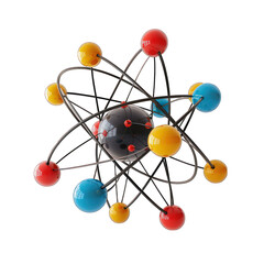 atom model isolated on white