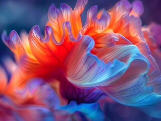 Obraz premium Mesmerizing Floral Explosion of Vibrant Color and Movement