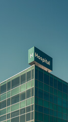 Hospital facade - Hospital sign - Emergency