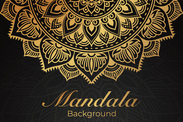 Luxurious mandala pattern background, luxury mandala invitation greeting card design, circular pattern vector design,