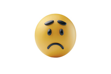 Fototapeta premium Vector 3D Emoji Sad Isolated On transparent 