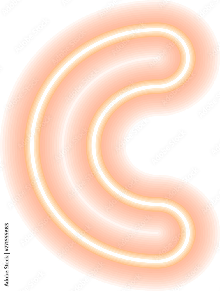 Aufkleber colorful glowing linear design element. abstract shining neon line, glowing linear geometric element