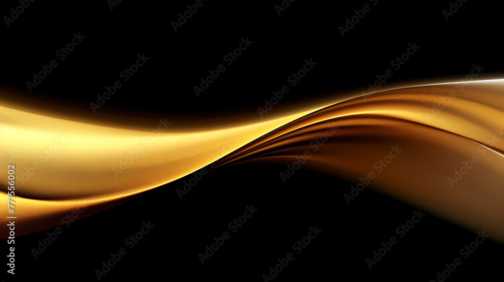 Poster abstract 3d rendering gold wave background