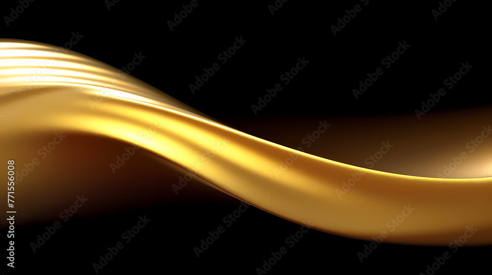 Poster abstract 3d rendering gold wave background