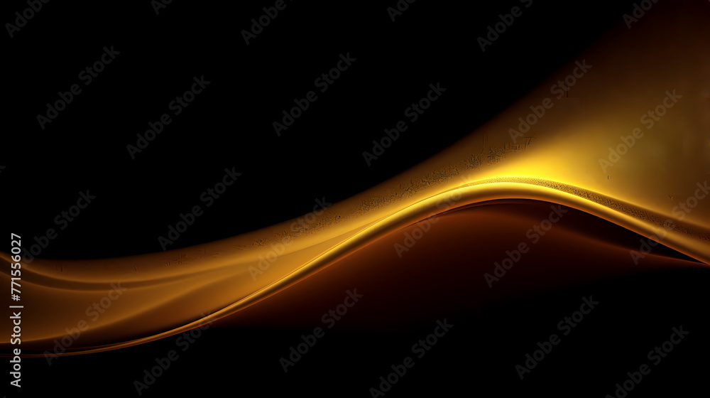 Poster abstract 3d rendering gold wave background