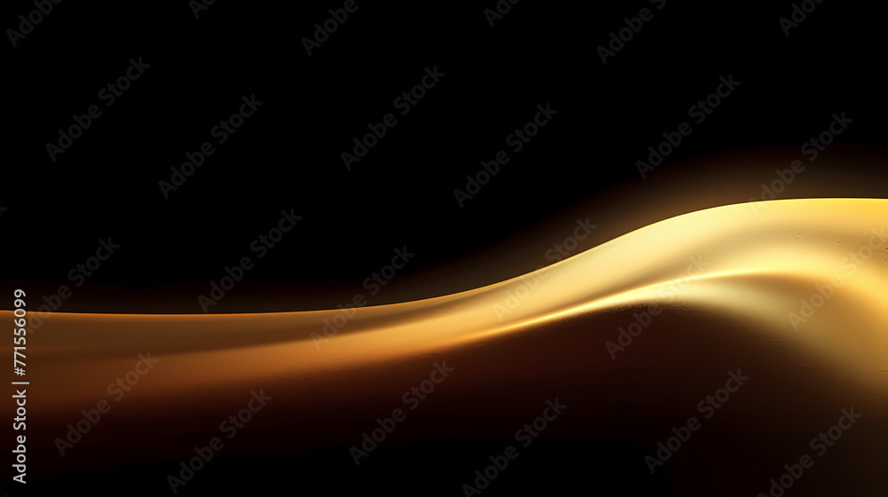 Poster abstract 3d rendering gold wave background