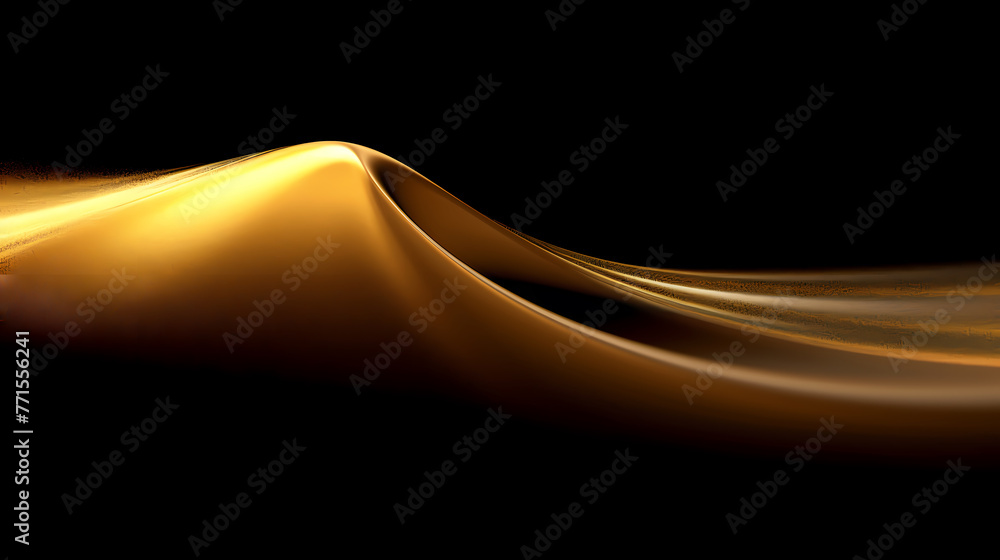 Poster abstract 3d rendering gold wave background