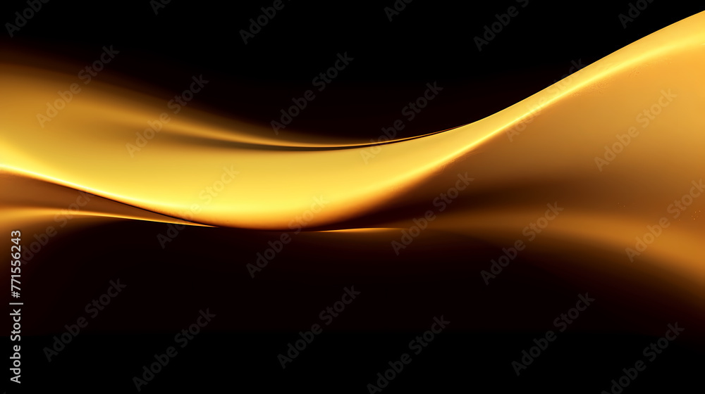 Poster abstract 3d rendering gold wave background