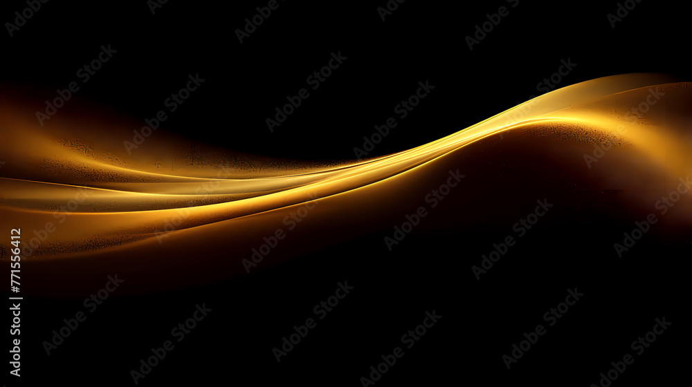 Poster Abstract 3d rendering gold wave background