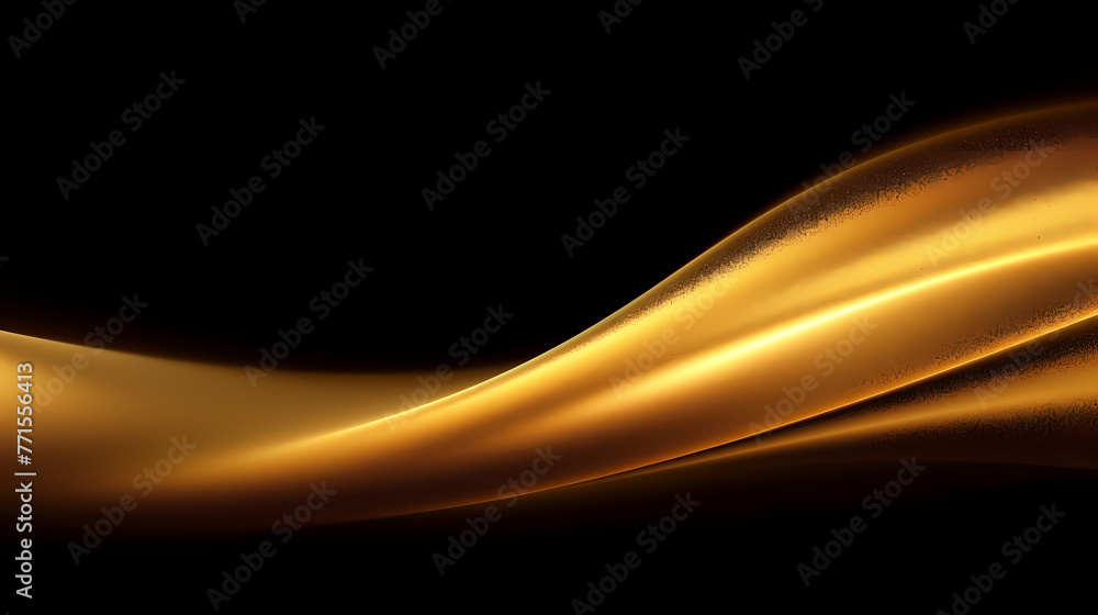 Poster abstract 3d rendering gold wave background