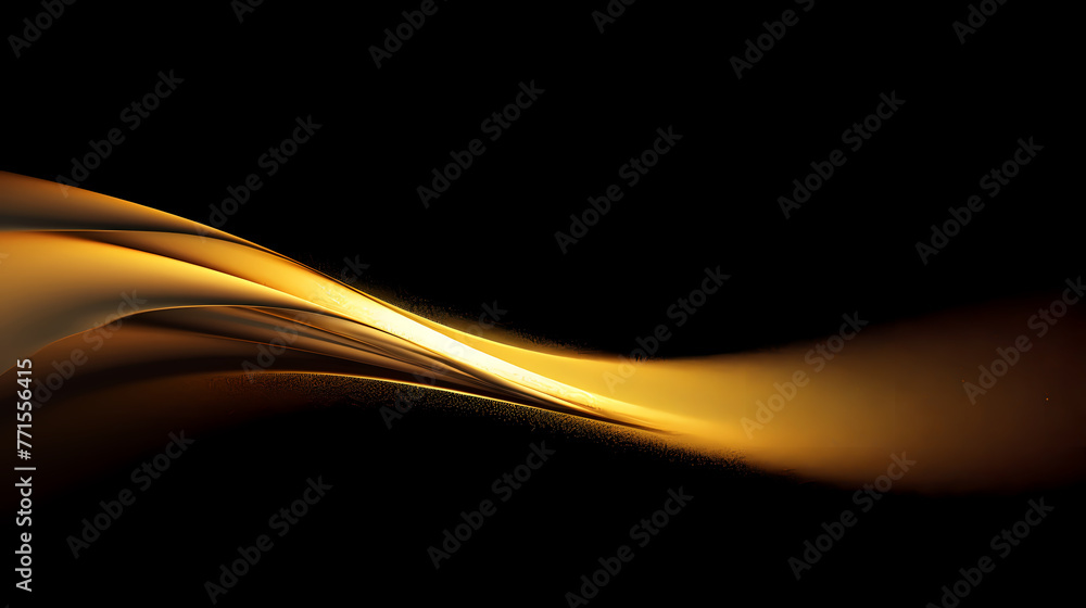 Poster abstract 3d rendering gold wave background