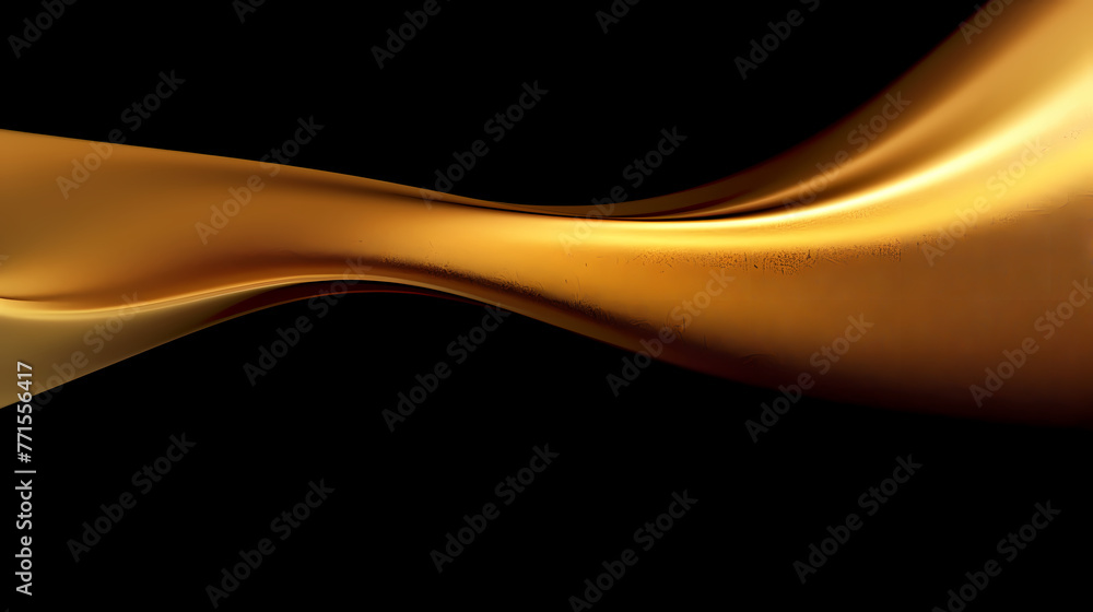 Poster abstract 3d rendering gold wave background