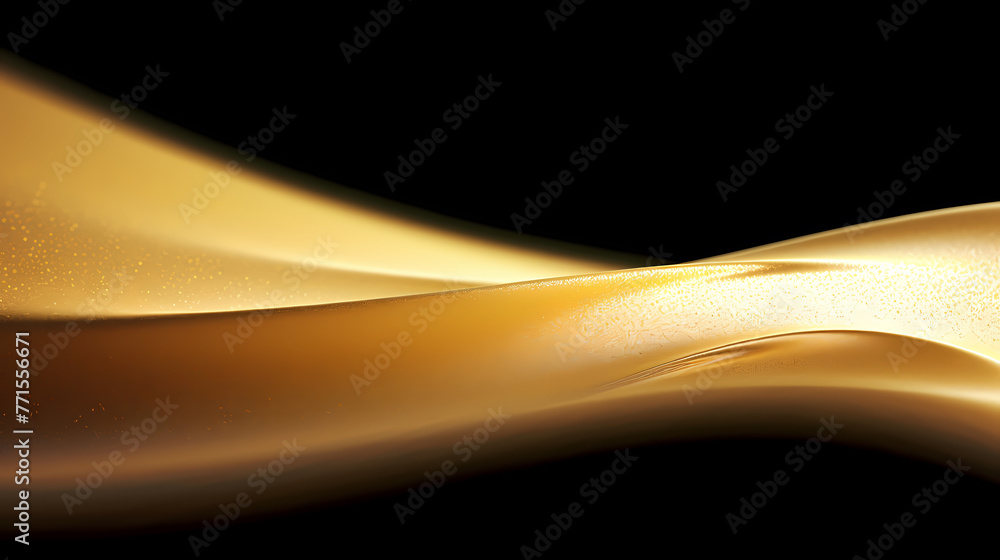 Poster abstract 3d rendering gold wave background