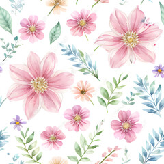 Fototapeta premium floral watercolor background