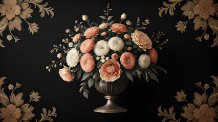 Fototapeta na wymiar vintage flower background