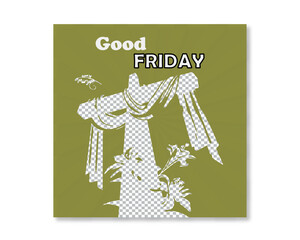 Free vector celebrate Good Friday greeting card background design