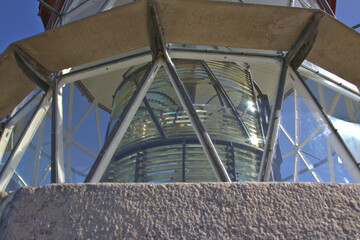 Linsensystem eines Leuchtturms von außen