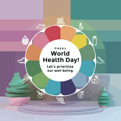 Free vector flat world health day Instagram post
