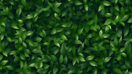Fototapeta premium Green leaves realistic seamless background