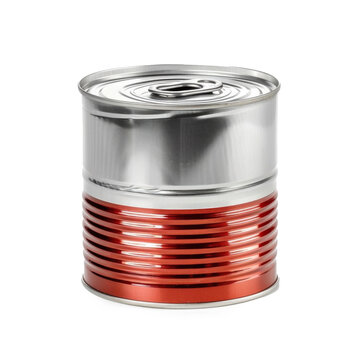 canned Food with Clipping Path on white background