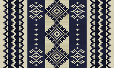 Navajo tribal vector pattern. Native American ornament. Ethnic South Western decor style. Boho geometric ornament.Ikat floral paisley embroidery blanket, rug. Woven carpet