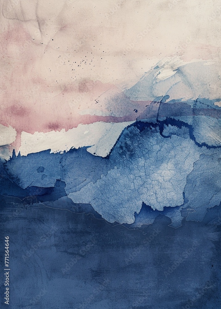 Aufkleber watercolor painting with an abstract color scheme on paper. background and texture in art.