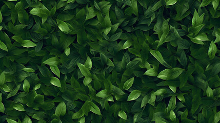 Obraz premium Green leaves realistic seamless background