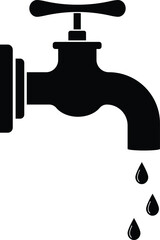 The tap water icon. Water symbol. Flat Vector illustration