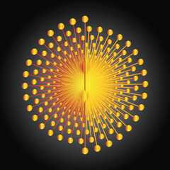 Luxury drop effect gradient mandala design