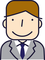 Obraz premium スーツを着たビジネスマンのイラスト 