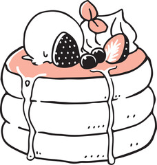 パンケーキ単色