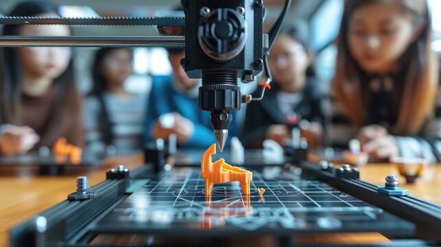 Technological Marvel: Observing a Chess Piece Materialize from a 3D Printer in the Lab