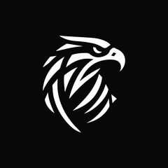 Eagle mascot simple vector logo design - 019