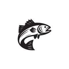 fish mascot simple vector logo design - 026