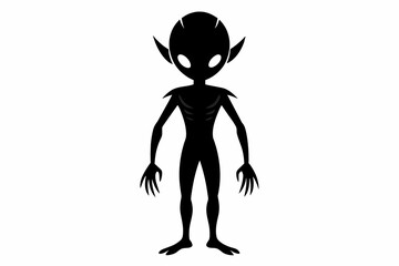 alien-black-silhouette-vector-on-white-background.