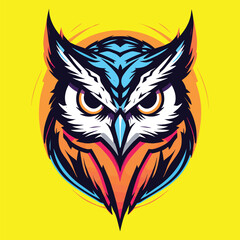 owl mascot illustration for branding