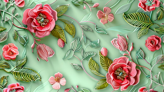 seamless floral flower pattern with background