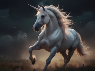 Obraz na płótnie Canvas The unicorn is beautifully captivating, its essence exuding charm and grace